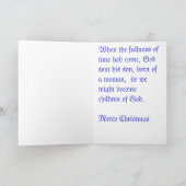 Blaue Weihnachtsfeier Feiertagskarte (Innenseite)