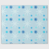 Blaue Weihnachtsfeier Geschenkpapier (Flach)