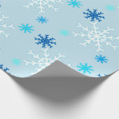 Blaue Weihnachtsfeier Geschenkpapier (Ecke)
