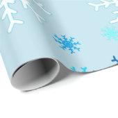 Blaue Weihnachtsfeier Geschenkpapier (Rolleneckpunkt)