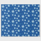 Blaue Weihnachtsfeier Geschenkpapier (Flach)