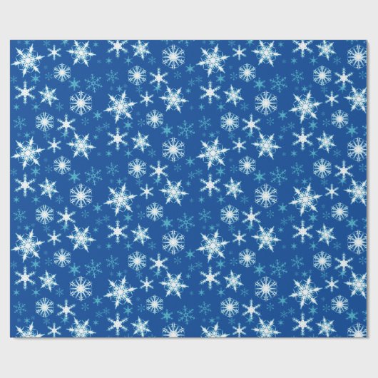 Blaue Weihnachtsfeier Geschenkpapier (Flach)