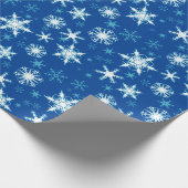 Blaue Weihnachtsfeier Geschenkpapier (Ecke)