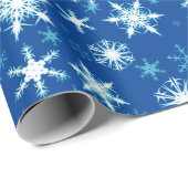 Blaue Weihnachtsfeier Geschenkpapier (Rolleneckpunkt)