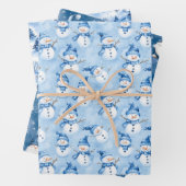 Blaue Weihnachtsfeier Geschenkpapier Set (Beispiel)