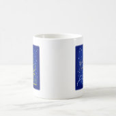 Blaue Weihnachtsfeier Kaffeetasse (Mittel)
