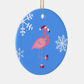 Blaue Weihnachtsfeier Keramik Ornament (Rechts)