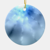 Blaue Weihnachtsfeier Keramikornament (Vorne)