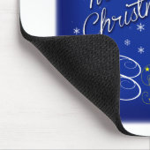 Blaue Weihnachtsfeier Mousepad (Ecke)