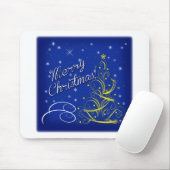 Blaue Weihnachtsfeier Mousepad (Mit Mouse)