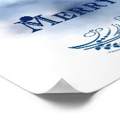 Blaue Weihnachtsfeier Poster (Ecke)