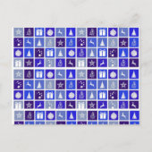 Blaue Weihnachtsfeier Postkarte (Vorderseite)