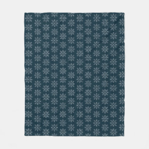 Blaue Weihnachtsfeiertage Schneeflocke Fleecedecke