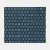 Blaue Weihnachtsfeiertage Schneeflocke Fleecedecke (Vorderseite (Horizontal))