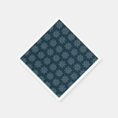 Blaue Weihnachtsfeiertage Schneeflocke Serviette (Ecke)