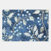 Blaue Weihnachtsferien Natur Wald Winter Geschenkpapier Set (Vorderseite 2)