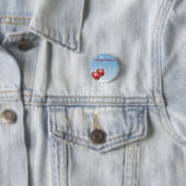 Blaue Weihnachtsflocken mit Ornament Button (Beispiel)