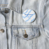 Blaue Weihnachtslieder mit glänzenden Glitzer trag Button (Beispiel)