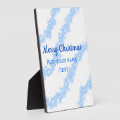 Blaue Weihnachtslieder mit glänzenden Glitzer trag Fotoplatte (Seite)