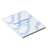 Blaue Weihnachtslieder mit glänzenden Glitzer trag Notizblock (angewinkelt)