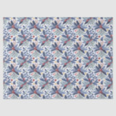 Blaue Weihnachtsmuster # 17 ID1009 Seidenpapier (Vorderseite)