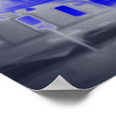 Blaue Weihnachtsnachtsnacht Poster (Ecke)