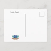 Blaue Weihnachtspostkarte Ankündigungspostkarte (Rückseite)