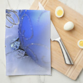 Blaue Weihnachtsschmuck Frohe Weihnachtshandtücher Handtuch (Viertel Falte)