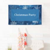 Blaue Weihnachtsschneeflocke Banner (Insitu)
