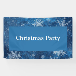 Blaue Weihnachtsschneeflocke Banner