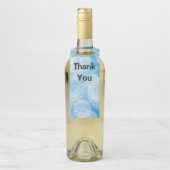 Blaue Weihnachtsschneeflocken Flaschenanhänger (Auf Flasche)