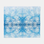 Blaue Weihnachtsschneeflocken Fleecedecke (Vorderseite (Horizontal))
