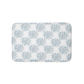 Blaue Weihnachtsschneeflocken, Winter Blizzard Pat Badematte (Vorderseite)