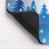 Blaue Weihnachtsszene Mousepad (Ecke)