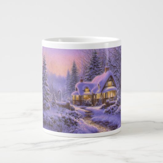 Blaue WeihnachtsTasse Jumbo-Tasse (Vorderseite)