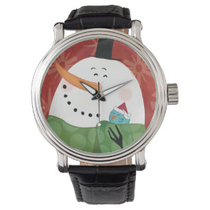 Blaue WeihnachtsTasse mit dunklem Kakao Armbanduhr