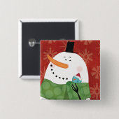 Blaue WeihnachtsTasse mit dunklem Kakao Button (Vorne & Hinten)