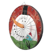 Blaue WeihnachtsTasse mit dunklem Kakao Dartscheibe (Vorderseite rechts)