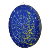 Blaue Weihnachtszeit Dartscheibe (Vorderseite rechts)