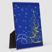 Blaue Weihnachtszeit Fotoplatte (Seite)