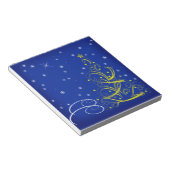 Blaue Weihnachtszeit Notizblock (angewinkelt)