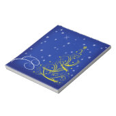 Blaue Weihnachtszeit Notizblock (Rotiert)