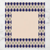 Blaue Weinetikett (Einzelnes Label)