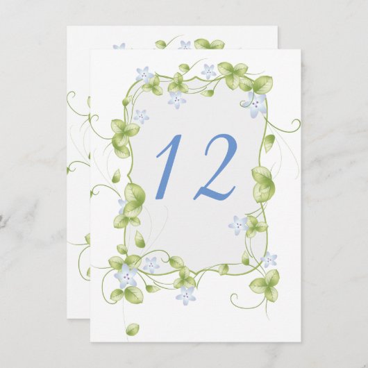 Blaue Weintrauben Hochzeitsempfang Tischnummer (Vorne/Hinten)