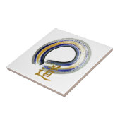 Blaue Weise, Zen Enso Fliese (Seite)