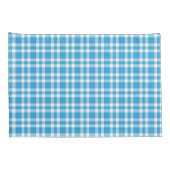 Blaue Weiß Karierte Muster Kissenbezug (Rückseite-Rechts)