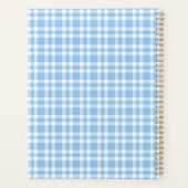 Blaue Weiß Karomuster Planer (Rückseite)