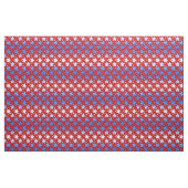 Blaue Weiß-Sterne auf Rot Stoff (Fat Quarter (45,7 x 55,9 cm))
