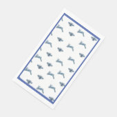 Blaue Weißblütenbiene Serviette (Ecke)