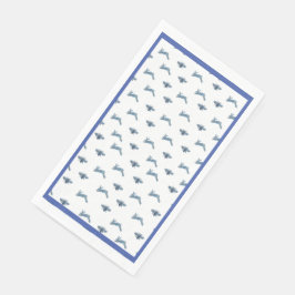 Blaue Weißblütenbiene Serviette